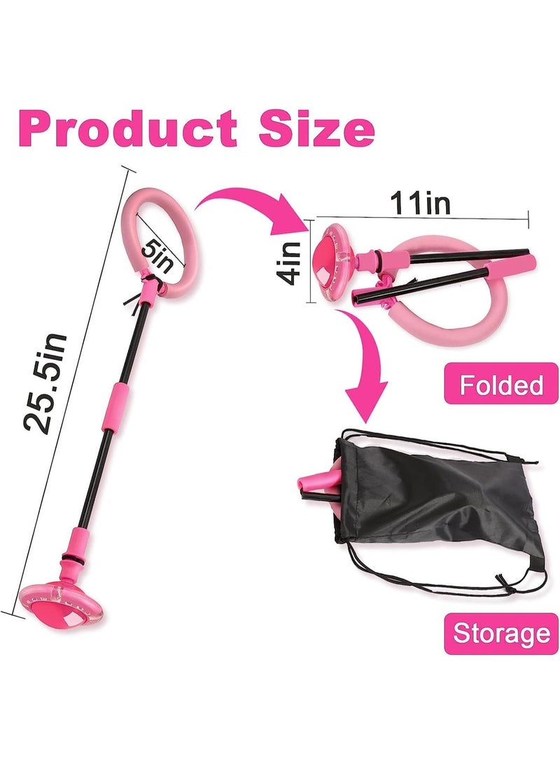 تخطي الكرة ، الكرة المتأرجحة ذات العجلة الفلاش القابلة للطي المحمولة ، ألعاب الأطفال للبنات الأولاد لتخطي ذلك ، ألعاب اللياقة البدنية الرياضية للأطفال البالغين. هدايا للأم النساء البنات لعب عمر 5-10 سنوات - Image 2